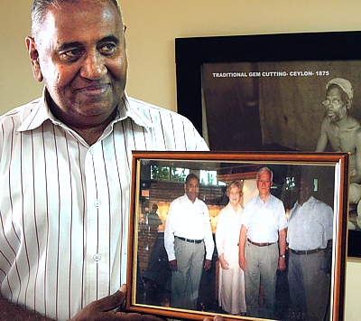 Altbundesprsident Richard von Weizsker mit Gattin auf einer Sri Lanka Rundreise