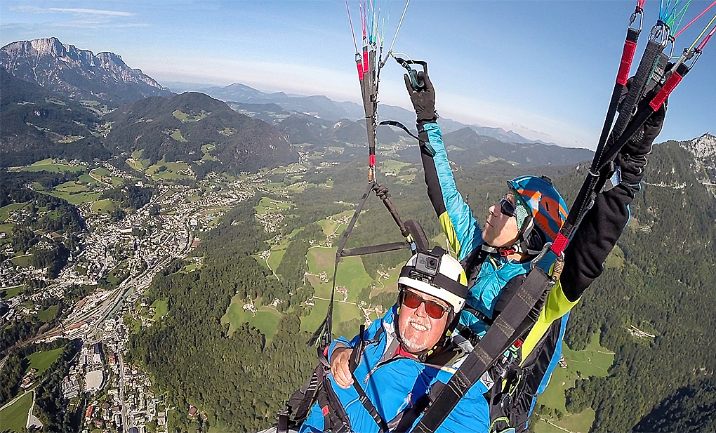 Tandem Paragliding vom Jenner hinunter zum Knigssee